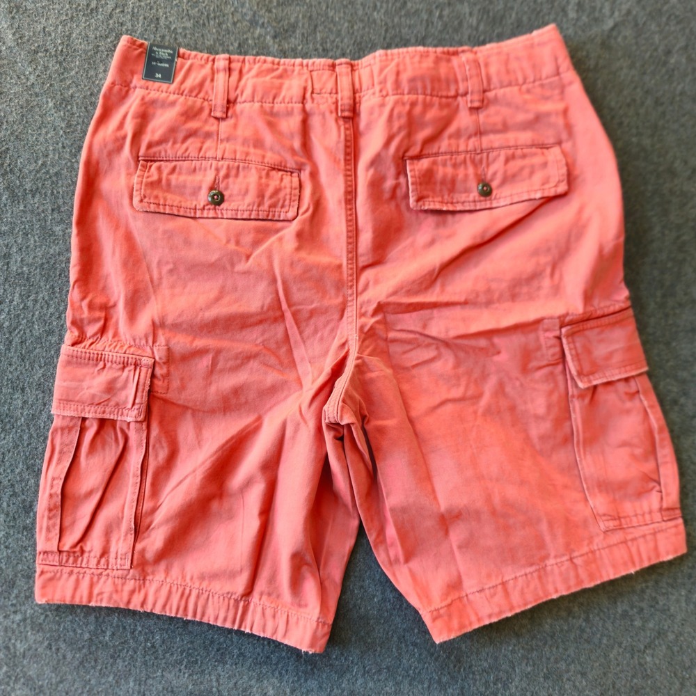 Y2K Abercrombie & Fitch Cargo Shorts Pink Sz 34 Military Utility Paratrooper NWT - Picture 2 of 14
